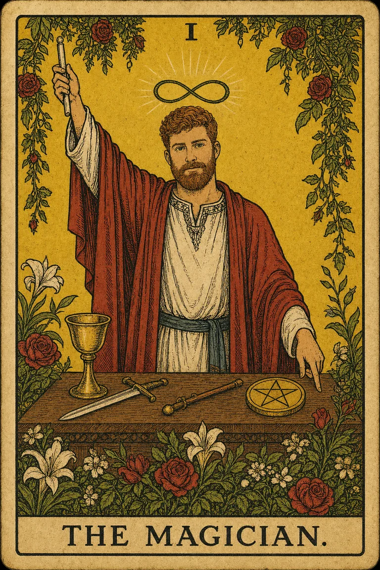 The Magician personalized tarot card