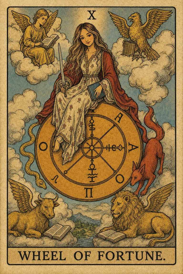 Wheel of Fortune personalized tarot card